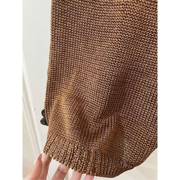 Banana Republic Heritage Bronze Knitted Blouse Size small - Picture 2 of 4